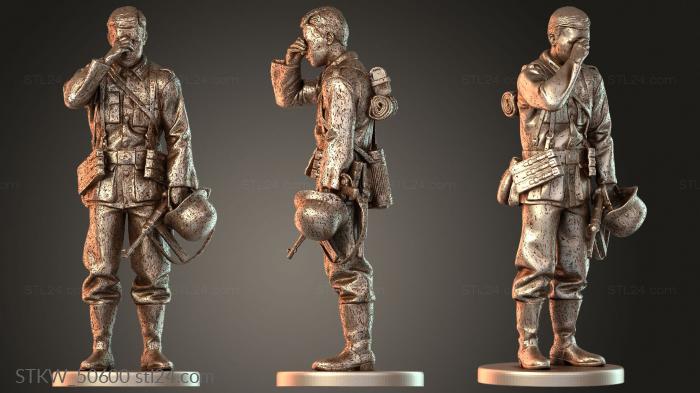 German Soldier Crying Grim