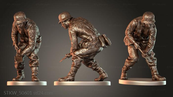 German Soldier Digging Grueling