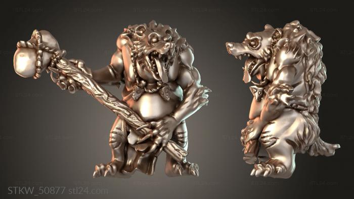 Military figurines (Gnome Army Badger Troll, STKW_50877) 3D models for cnc