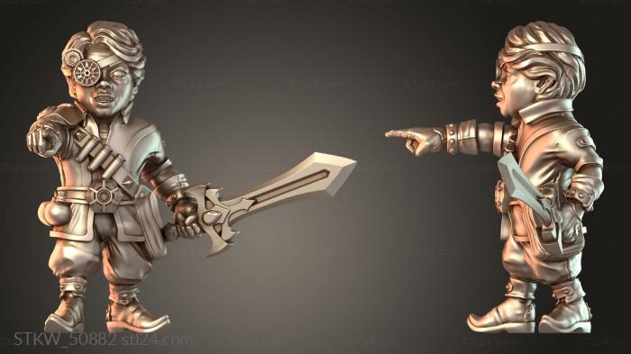 Military figurines (Gnome Artificer Level In Prusa, STKW_50882) 3D models for cnc