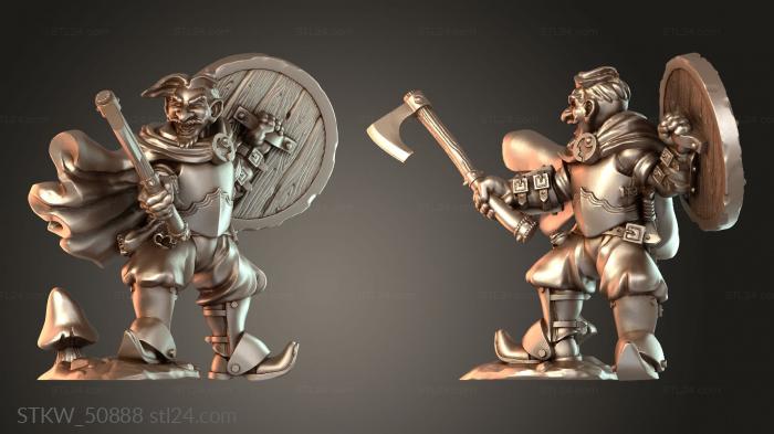 Gnome Fighter Axe and Shield