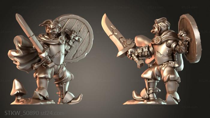 Gnome Fighter Tech Sword and Shield