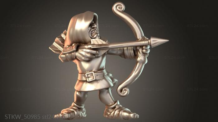 Military figurines (Goblin Archer Observant, STKW_50985) 3D models for cnc