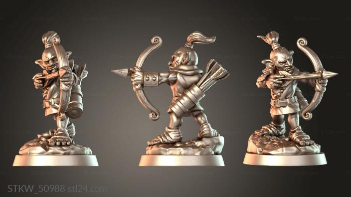 Military figurines (Goblin Archer Tactical, STKW_50988) 3D models for cnc