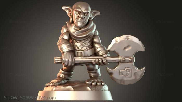 Military figurines (Goblin Axe Vicious, STKW_50999) 3D models for cnc