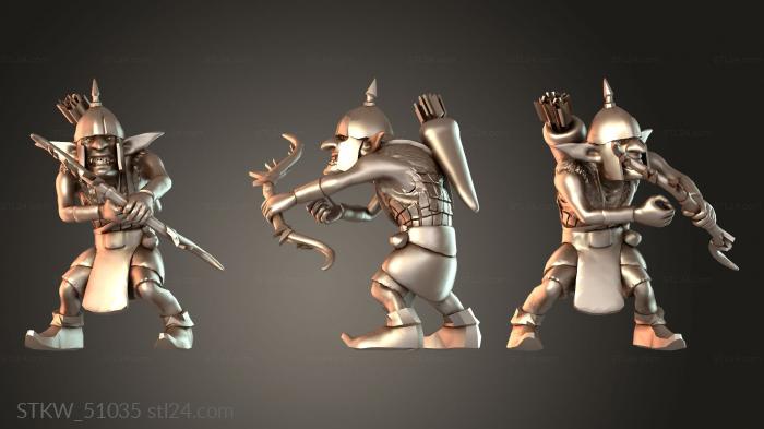 Military figurines (Goblin Bow Keen, STKW_51035) 3D models for cnc