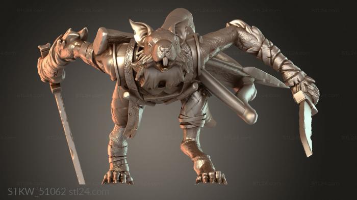 Goblin Caves Rat Folk Rogue Attack