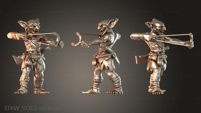 Military figurines (Goblin Fighter Savage, STKW_51101) 3D models for cnc