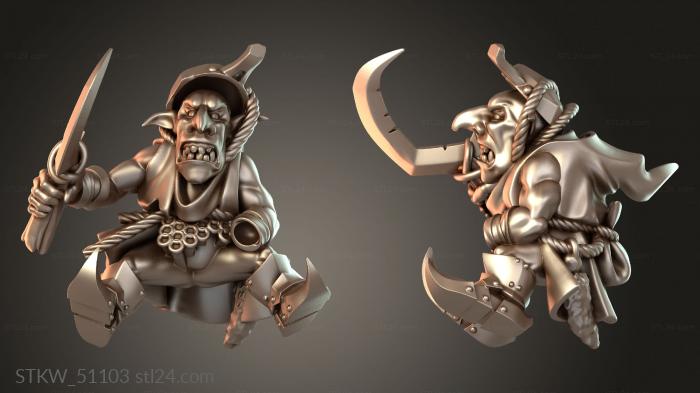 Military figurines (Goblin Frog Riders Rider, STKW_51103) 3D models for cnc