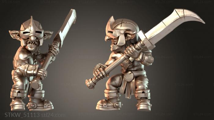 Military figurines (Goblin Glaive Valiant, STKW_51113) 3D models for cnc