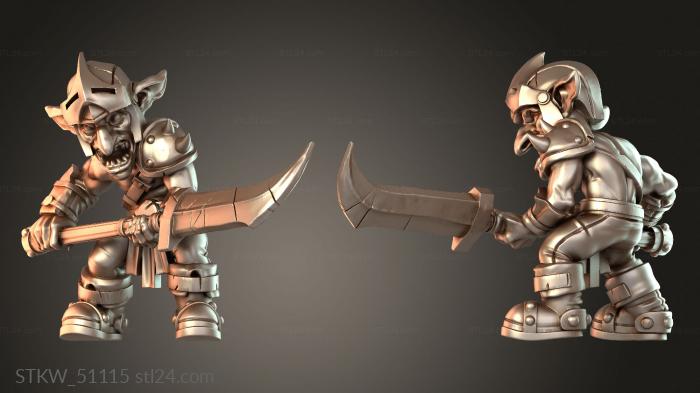 Military figurines (Goblin Glaive Wild, STKW_51115) 3D models for cnc