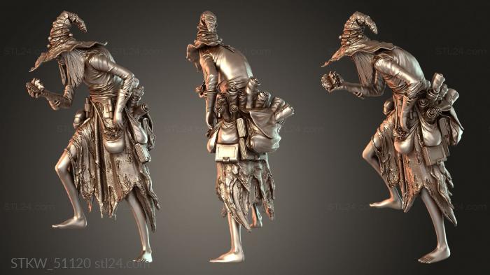 Military figurines (Goblin Grotto Fungal Hermit, STKW_51120) 3D models for cnc