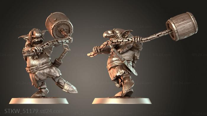 Goblin Monk Attack Barrel