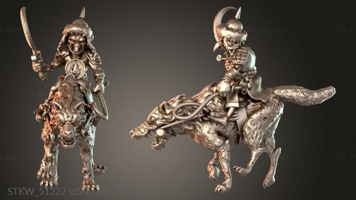 Military figurines (Goblin Raiders, STKW_51222) 3D models for cnc