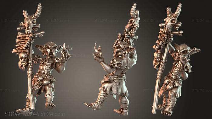 Military figurines (Goblin Shaman Powerful, STKW_51246) 3D models for cnc