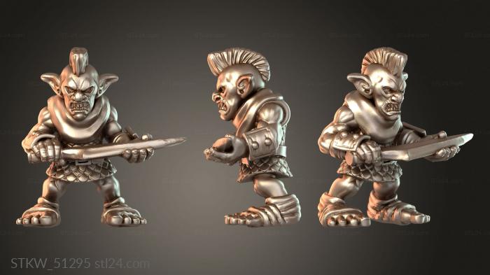Military figurines (Goblin Sword Intense, STKW_51295) 3D models for cnc
