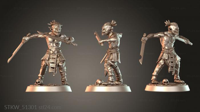 Military figurines (Goblin Swords Valiant, STKW_51301) 3D models for cnc