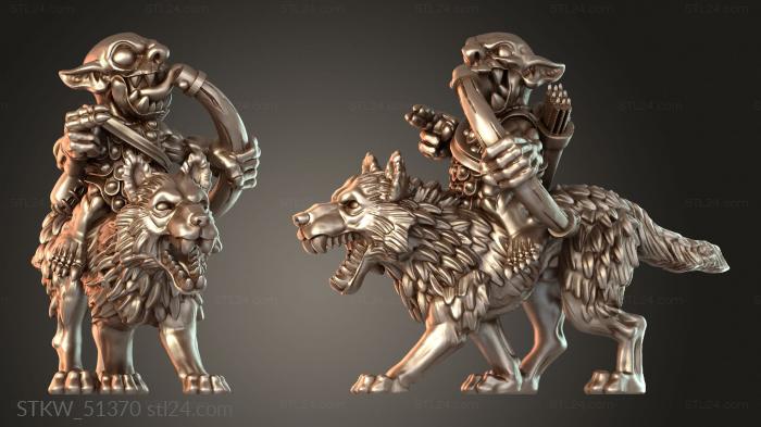 Goblin Wolf Riders with Bows Bow Ready