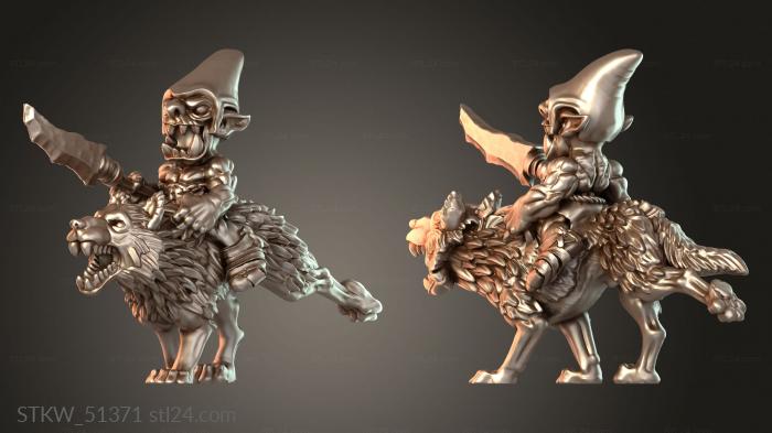 Goblin Wolf Riders with Melee Weapons Spear