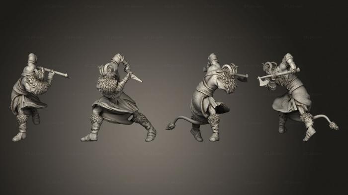 Military figurines (Devil Folk Barbarian Fighting, STKW_5141) 3D models for cnc