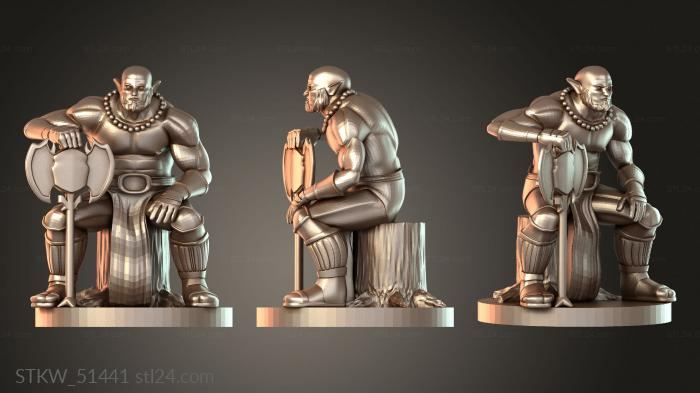 Goliath Barbarian Chieftain Sitting