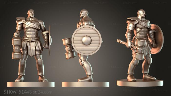Goliath Barbarian with War Hammer and Shield