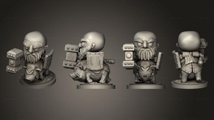 Military figurines (Dice Heads Dwarf Ulrich, STKW_5164) 3D models for cnc