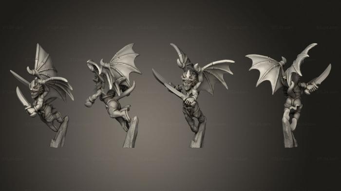 Military figurines (dire elf harpy 09, STKW_5214) 3D models for cnc