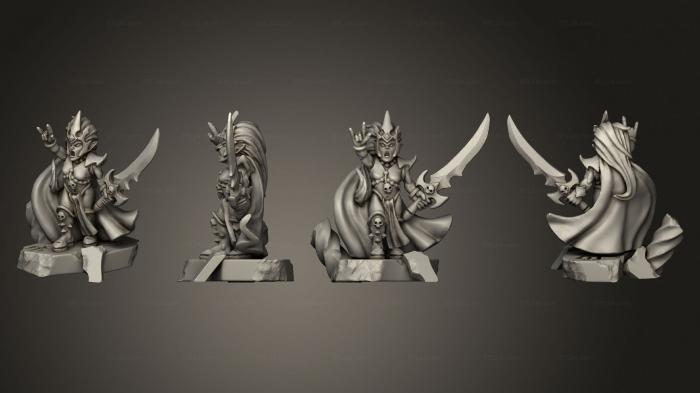 Military figurines (dire elf sorceress, STKW_5219) 3D models for cnc