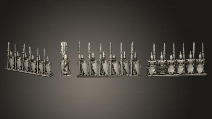 Military figurines (dire elf spears 3, STKW_5222) 3D models for cnc