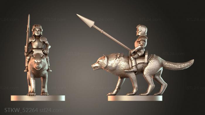 Halfling Cavalier with Wolf