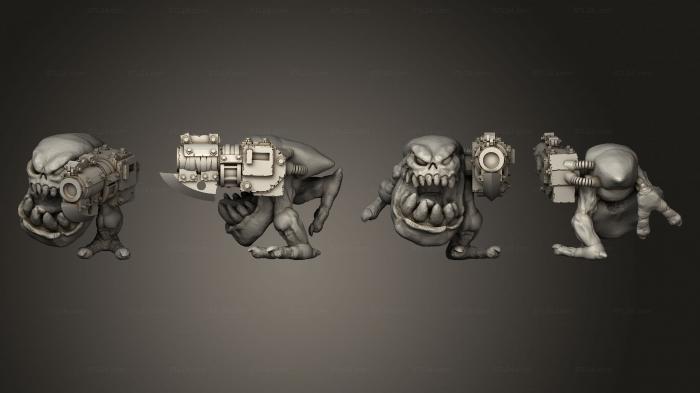 Military figurines (Dogosaur Gunners A 1, STKW_5231) 3D models for cnc