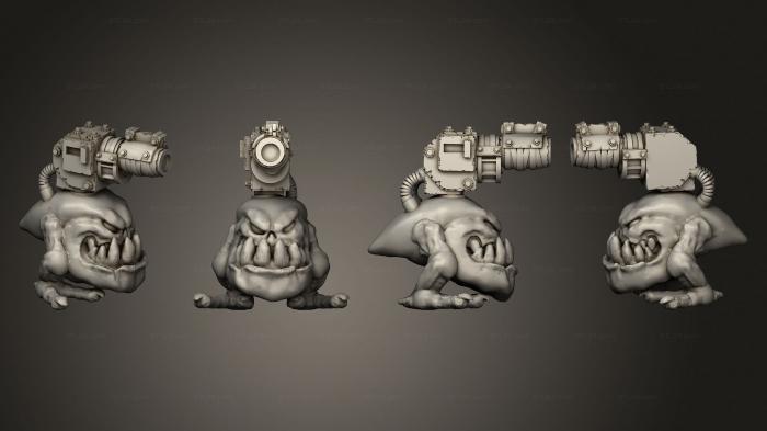 Military figurines (Dogosaur Gunners A 4, STKW_5234) 3D models for cnc