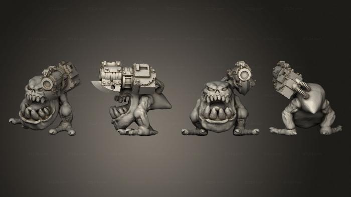 Military figurines (Dogosaur Gunners A 7, STKW_5237) 3D models for cnc