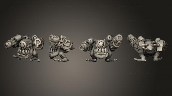 Military figurines (Dogosaur Gunners A 8, STKW_5238) 3D models for cnc