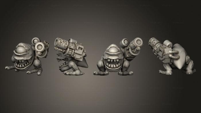 Military figurines (Dogosaur Gunners A 9, STKW_5239) 3D models for cnc