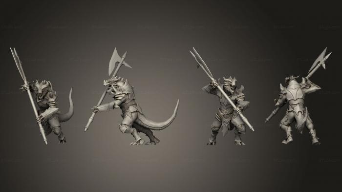 Military figurines (Dragonborn Warrior Attack, STKW_5306) 3D models for cnc