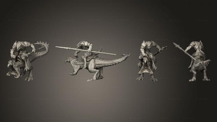Dragonborn Warrior Spear Rider Large