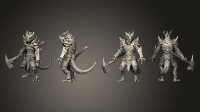 Military figurines (Dragonborn Warrior, STKW_5311) 3D models for cnc