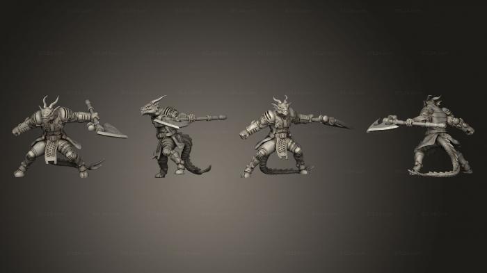 Military figurines (DRAGONBORNE ME CHA DO, STKW_5312) 3D models for cnc