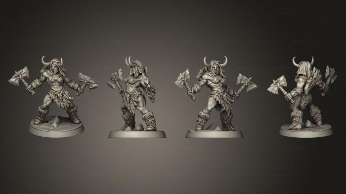 Military figurines (Dragonpeak Barbarian F, STKW_5324) 3D models for cnc
