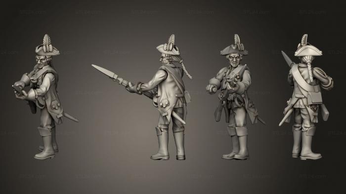 Military figurines (dragoons aiming a 002, STKW_5331) 3D models for cnc