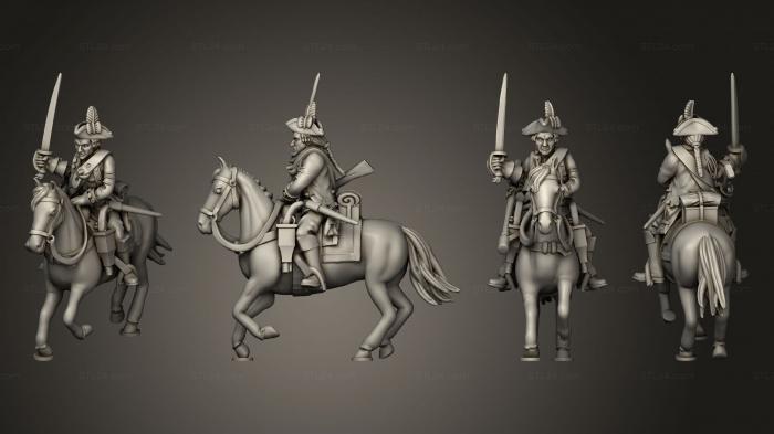 Military figurines (dragoons head 01, STKW_5334) 3D models for cnc