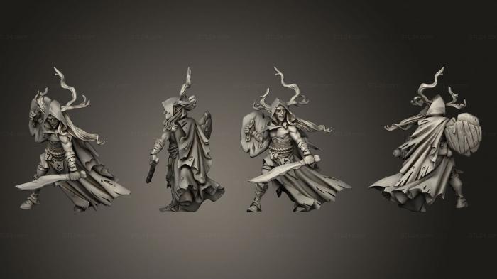 Military figurines (Druid ver 3, STKW_5387) 3D models for cnc