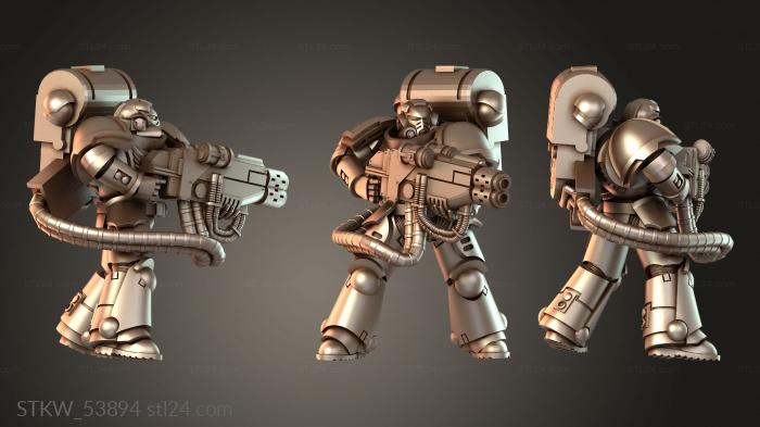 Military figurines (Intercessor Devastor Multi Melta, STKW_53894) 3D models for cnc