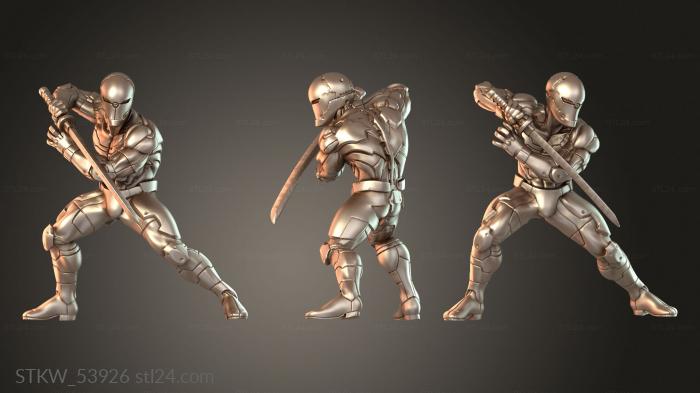 Military figurines (Intruder Gray Shinobi, STKW_53926) 3D models for cnc