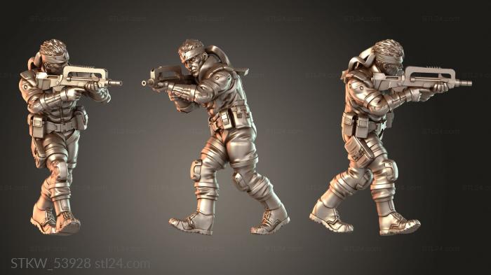 Military figurines (Intruder judicious, STKW_53928) 3D models for cnc