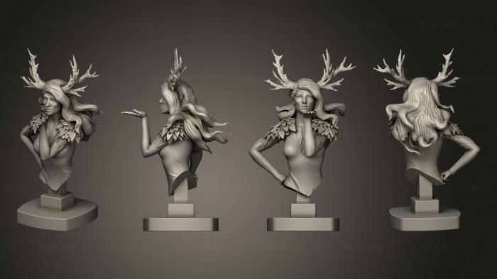 Military figurines (Dryad Bust, STKW_5394) 3D models for cnc