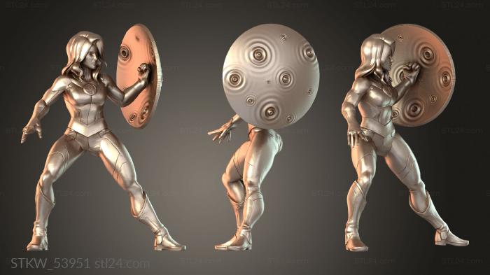Military figurines (Invisible Woman shielded, STKW_53951) 3D models for cnc