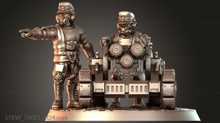 Military figurines (Iron korps heavy weapon, STKW_54011) 3D models for cnc